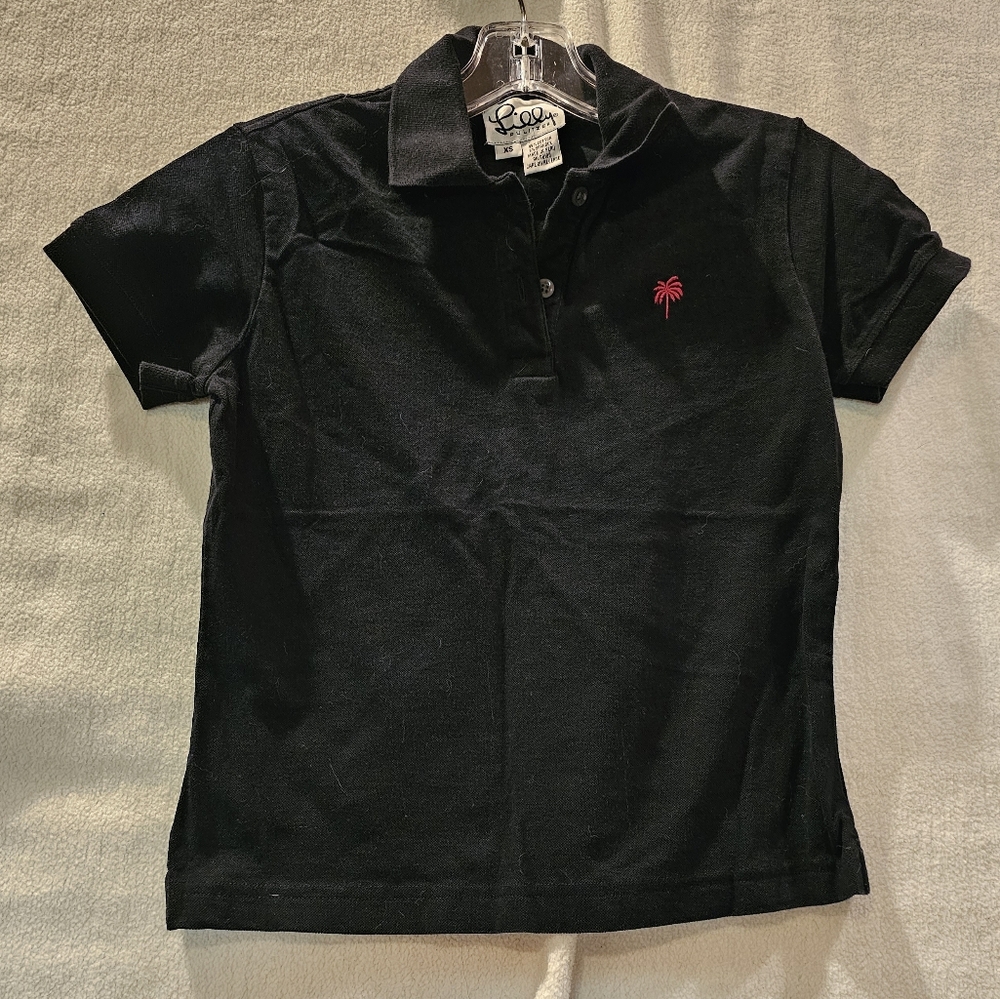 Vintage Lily Pulitzer XS Polo Black Women's